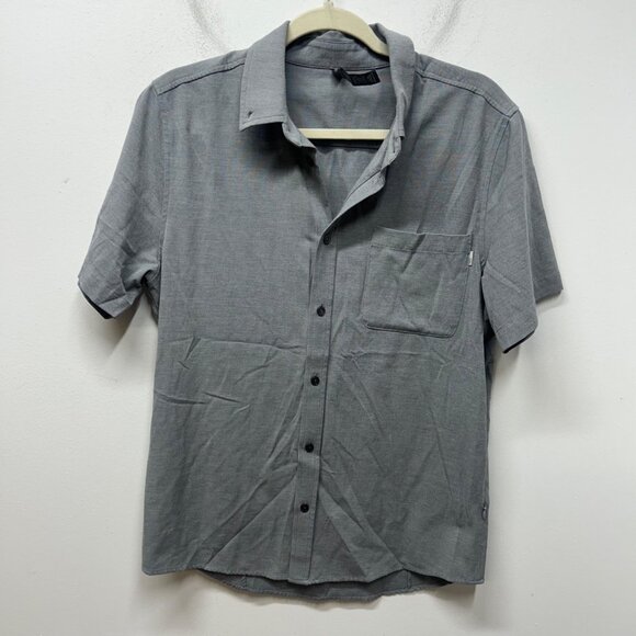 Vuori Crest Short Sleeve Button Down Shirt Gray medium - Picture 2 of 10